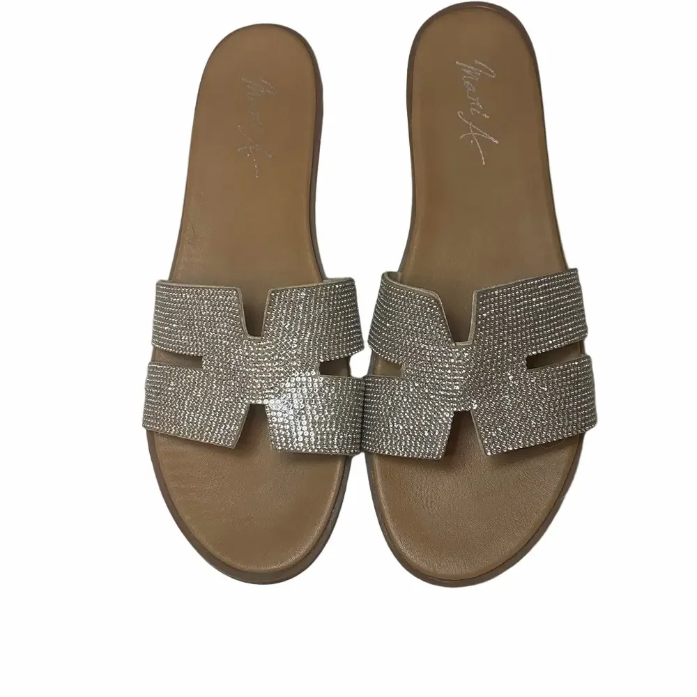 Filly Flair Silver Sparkly Sandals Size 9.5